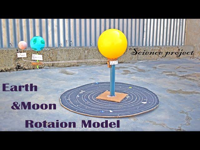 Earth and Moon rotation working model - Solar and Lunar eclipse model