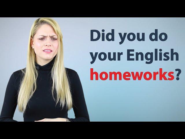 Work + Homework + Works | Using Correct English Vocabulary