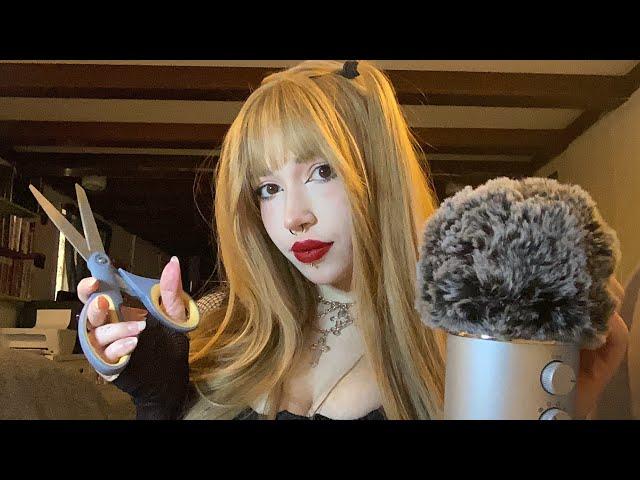 Misa Amane Gives You Tingles ASMR | Mic Rubbing, Plucking, Haircutting, Whispering, Hand Movements