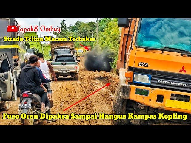 Driver Truck Paling Konyol | Truck Terpuruk Di Paksa Sampai Kampas Kopling Hangus Terbakar