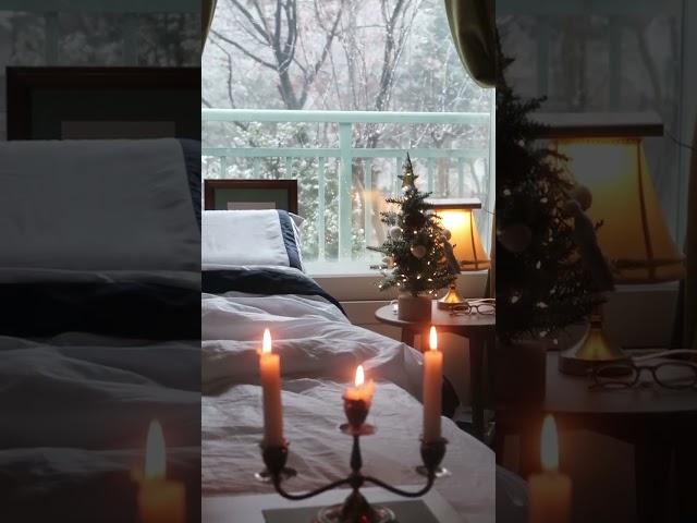 방 안에서 보는 눈보라 ️ #cozyroom