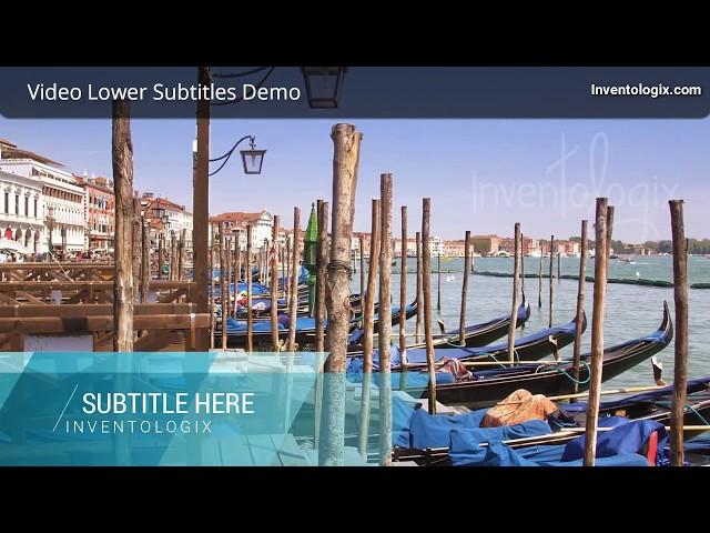 Video Lower Subtitles Demo