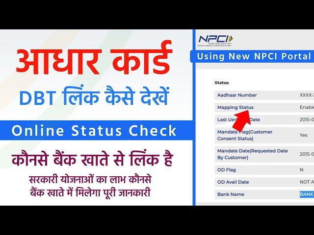 DBT Link Account Check Kaise Kare 2024 | NPCI Link to Bank Account Kaise Check Kare 2024 | NPCI 2024