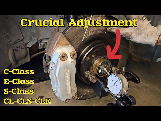 The crucial adjustment for any RWD Mercedes-Benz (Front bearings free-play)