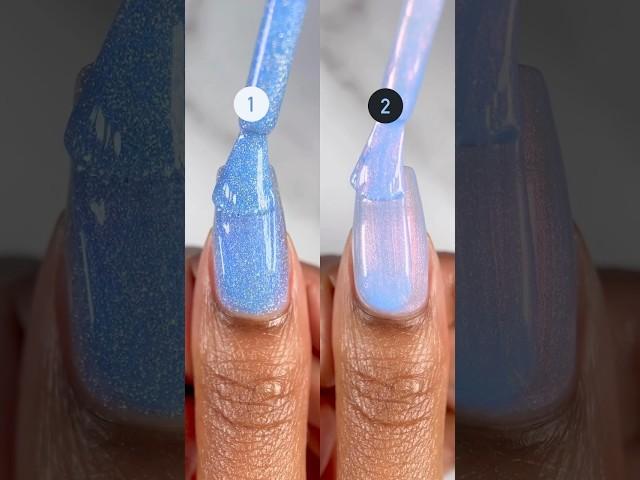 🩵 1 or 2? #nails #bluenails #holotaco #shorts #satisfyingvideo