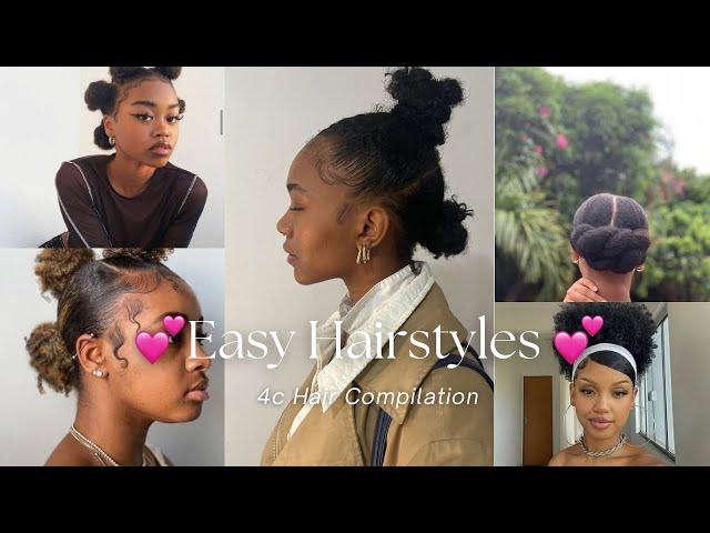 Quick and Easy 4c Hairstyles for Busy Mornings | Natural Hair Compilation