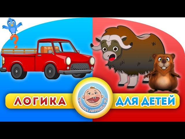 Животные и Техника - Логика для детей - Развивающие мультики для малышей