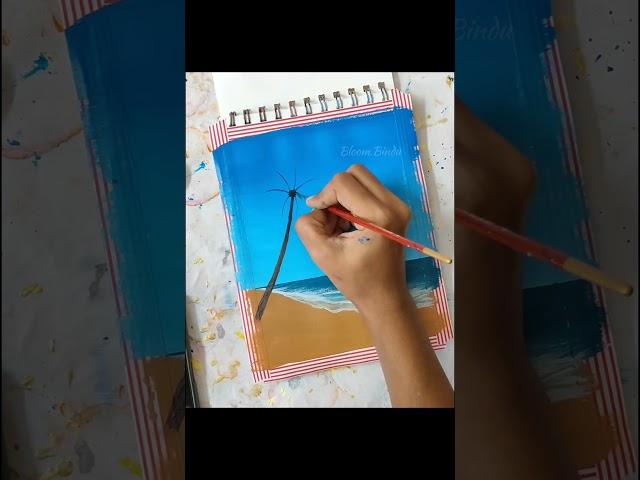 simple acrylic painting for beginners acrylic landscape painting tutorial #art #shorts #artist #yt