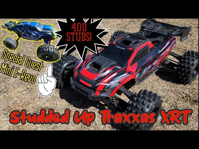 Traxxas XRT with 400 studs on the frozen lake