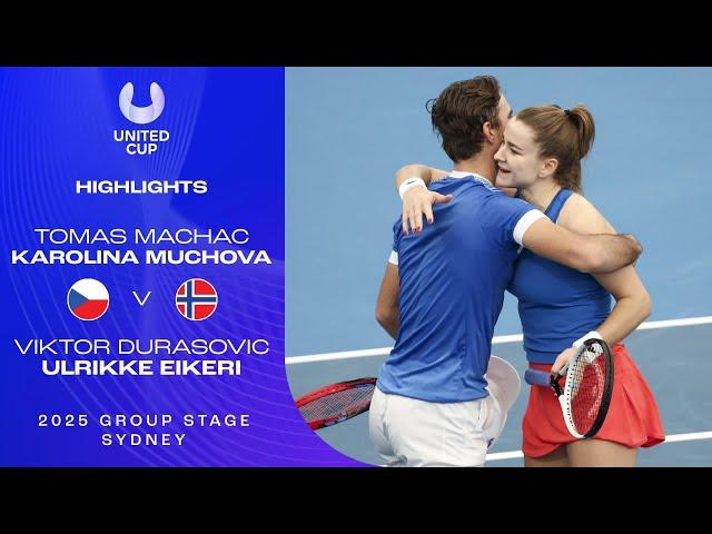 Machac/Muchova v Durasovic/Eikeri Highlights | United Cup 2025 Group B