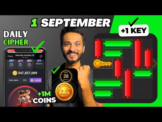 1 September Mini Game Puzzle and Daily Cipher Hamster Kombat | How to Solve Mini Game Puzzle