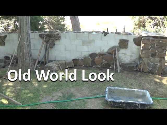 Cinder Block Wall with Masonry and Basalt finish