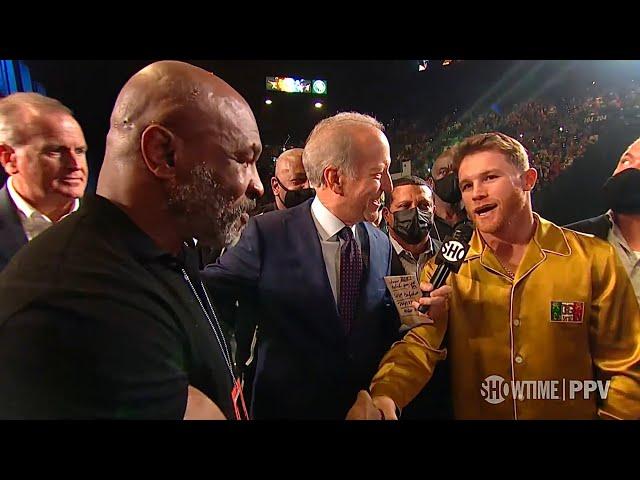 Mike Tyson INTERRUPTS Canelo Alvarez Interview: “I WANT TO BE JUST LIKE YOU ONE DAY, A LEGEND …”