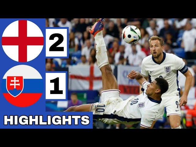 Jude Bellingham BICYCLE KICK! ️England vs Slovakia (2-1) All GOALS & Extended HIGHLIGHTS| EURO 2024