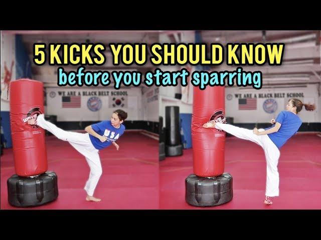 BASIC SPARRING KICKS (beginners) | Samery Moras Taekwondo