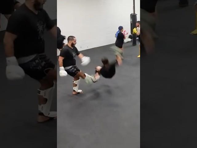 He can’t do that against a grown man… 