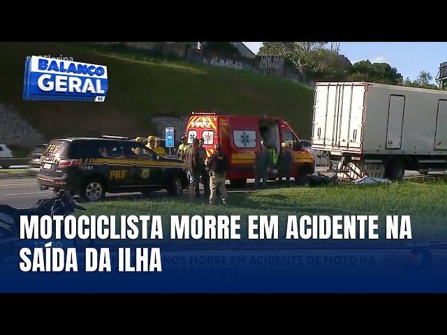 Motociclista morre em grave acidente na saída da Ilha