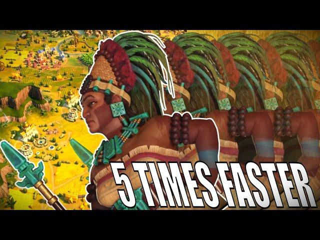 Civ 6 | BLAZING Speed, 5 TIMES Faster Than Standard, This Is MAD! – (#1 Deity Maya Civilization VI)