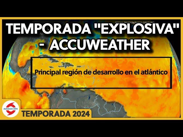 Temporada de Huracanes 2024 podría ser "explosiva" según AccuWeather en su Pronóstico de Temporada.