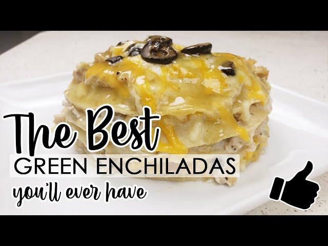 Stacked Green Enchiladas Recipe - Easy Family Recipes - Step-By-Step Cooking