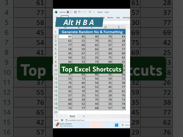 Top Excel Shortcuts You NEED to Know #excelhacks