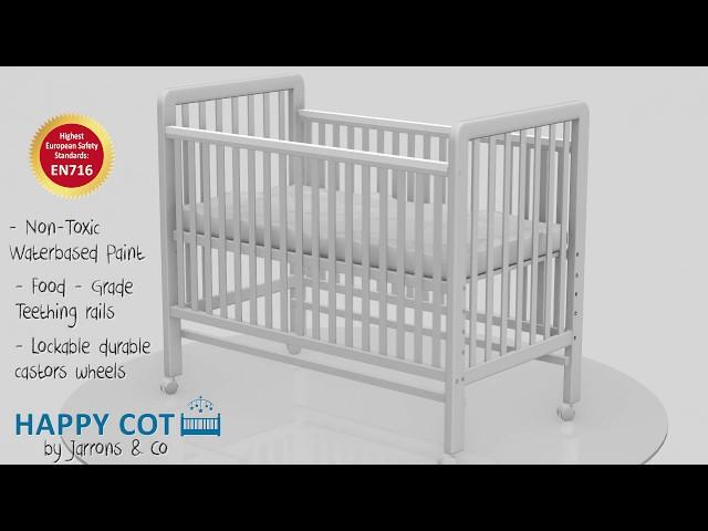 Happy Cot Happy Wonder+ 5-in-1 Baby Cot - Best Convertible Baby Cot for Design & Comfort