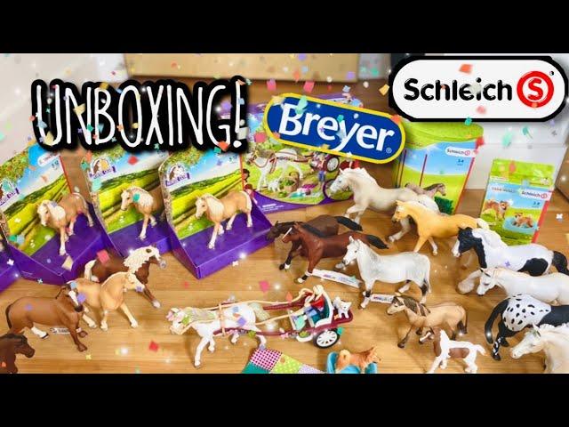 MASSIVE Schleich and Breyer UNBOXING! Holiday Haul - CHRISTMAS and my BIRTHDAY! 