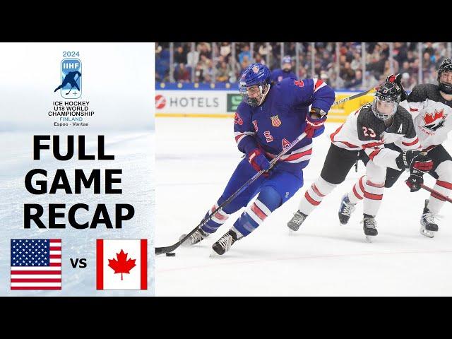 USA vs CANADA Highlights | 2024 IIHF U18 World Championship