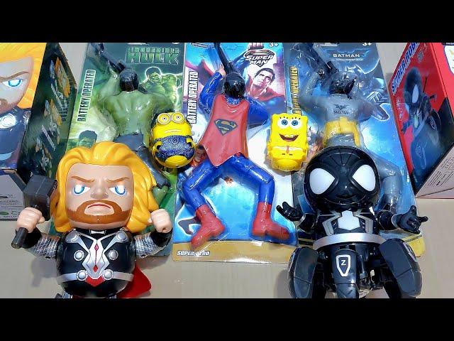 unboxing superhero toys hulk thor superman batman spider man