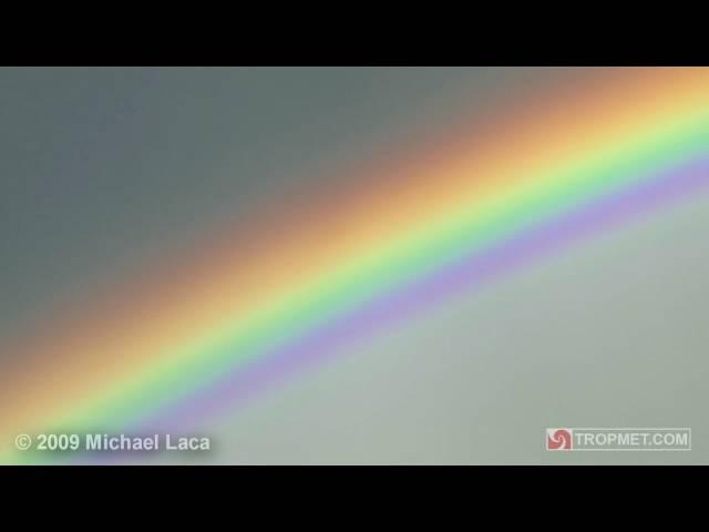 Double Rainbow with Severe Thunderstorm - Miami, Florida - June 6, 2009