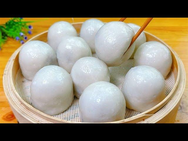 My glutinous rice flour never makes glutinous rice balls, try this way, the skin is thin and the