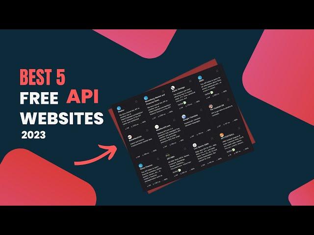 FREE API PROVIDING WEBSITES  || 100% WORKING || 2023