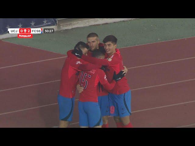 REZUMAT | U Cluj - FCSB 1-2. Bîrligea Show! Campioana căștigă împotriva clujenilor dupa 5 ani