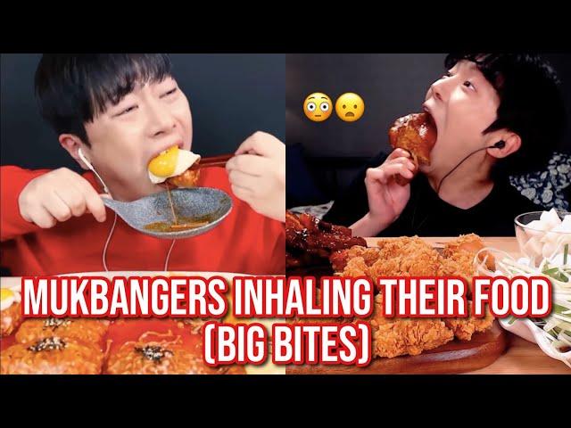 mukbangers INHALING their food (big bites)