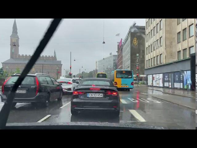 4K Copenhagen in a rainy summer 2020 ||  Copenhagen City ||  City Center Copenhagen