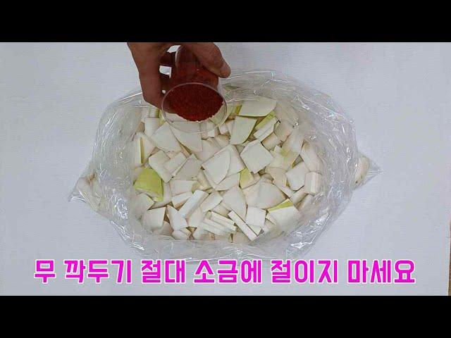 국밥집 깍두기 45년 비밀 레시피/아무나 막 담을수 있슈!!