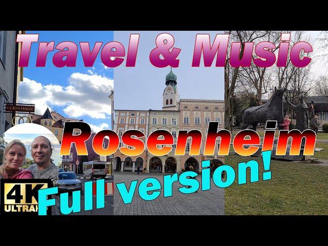 Walk in Rosenheim city Salingarten to the Inn river - epidemic sound mix 4K travel & music video