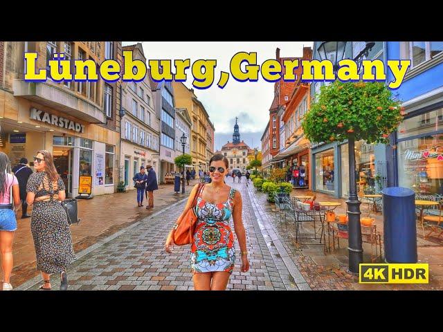 Lüneburg, Germany / Walking tour in Lüneburg in Germany 4k HDR