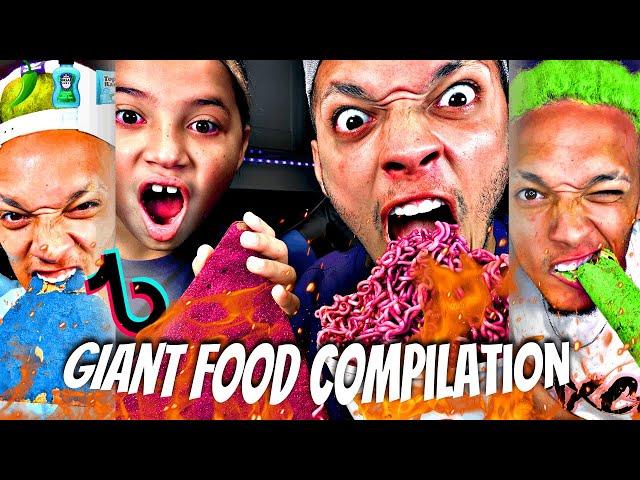 Sour King GIANT Food Challenge Compilation!