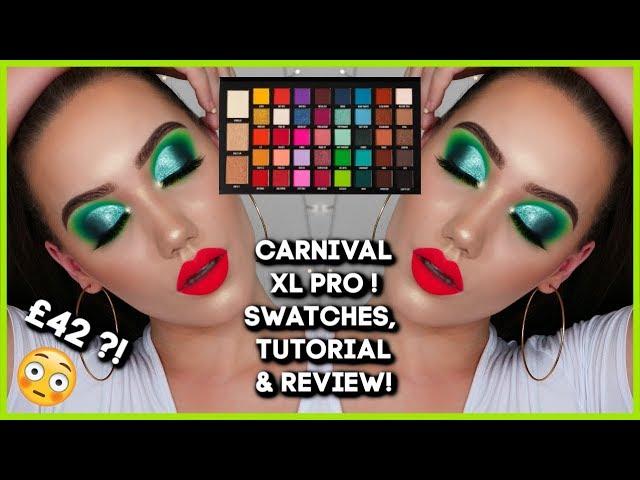 BPERFECT x STACEY MARIE MUA CARNIVAL XL PRO SWATCHES, TUTORIAL + REVIEW! | MAKEMEUPMISSA