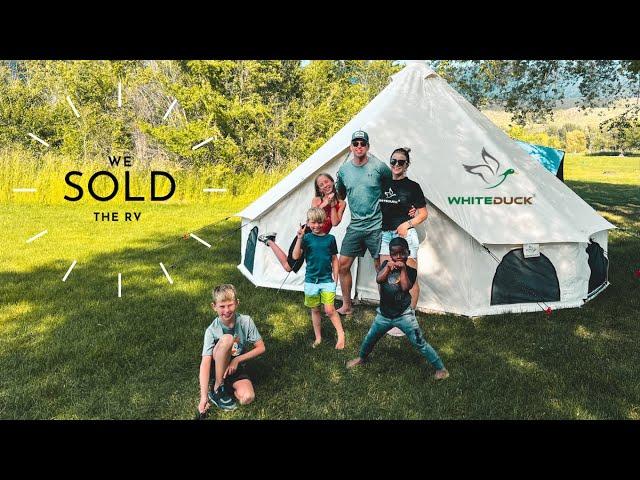 First time tent camping in 10 years NEW White Duck Tent!