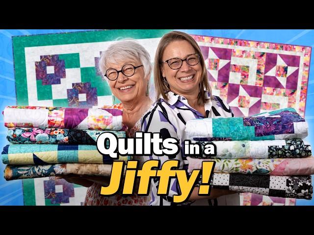 Fun Florals & Fast Quilts!  Quilts in a Jiffy 3-Yard Quilts 