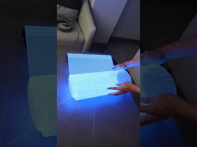 Flexible transparent rollable LED display #transparentleddisplay #flexibleleddisplay #leddisplay
