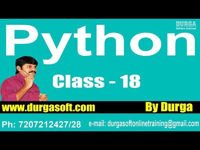 Learn Python Programming Tutorial Online Training by Durga Sir On 21-02-2018