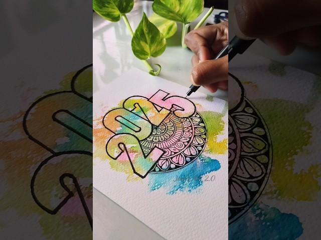 New year mandala art  #art #shortsvideo #2025 #newyear #mandala #drawing #colors #diy