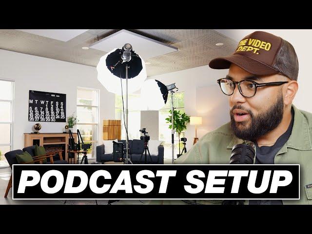 My Simple Podcast Studio Setup!  (High-Quality Video & Audio)