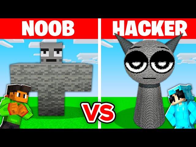 NOOB vs HACKER: I Cheated In a SPRUNKI GRAY Build Challenge!