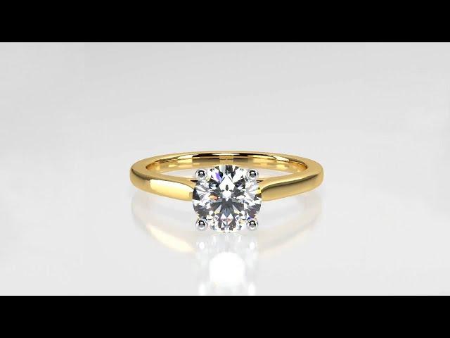 SR1013 Yellow Gold Diamond Engagement Ring