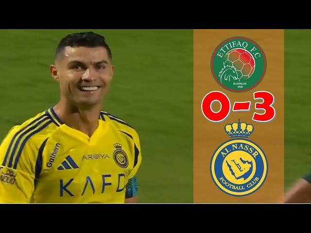 Cristiano Ronaldo Superb Goal - Al-Ettifaq vs Al-Nassr (0-3) Extended Highlights & All Goals 2024