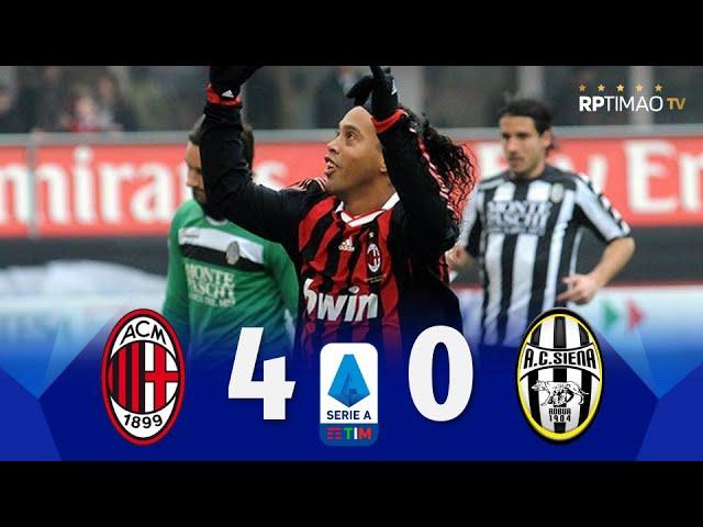 Milan 4 x 0 Siena (Ronaldinho Hat-Trick) ● Serie A 09/10 Extended Goals & Highlights ᴴᴰ